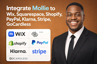 integrate mollie to wix squarespace shopify paypal klarna stripe gocardless