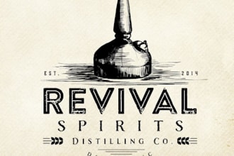 create a unique and trendy beverage brand identity logo