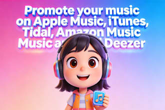 promote your music on apple music, itunes, tidal, amazon music and deezer