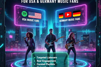 organic playlist promotion for USA and germany music fans