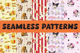 design seamless patterns for textile, fabric prints