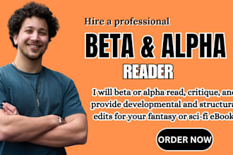 be your alpha and beta reader, fantasy, developmental edit, structural editing