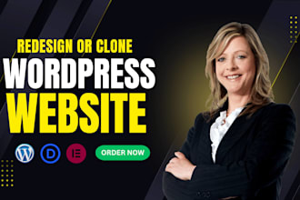 clone or redesign website in wordpress, clone or redesign wordpress website