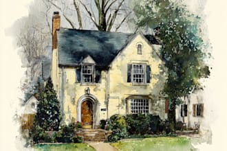 turn your home into watercolor painting