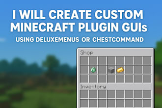create minecraft gui using deluxemenus or chestcommands