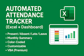 create an automated employee attendance sheet with formulas and dashboard