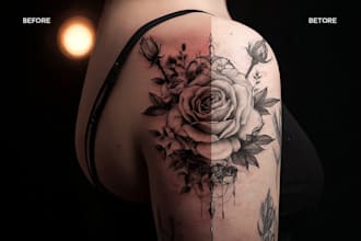 create a cover up or makeover your tattoo design