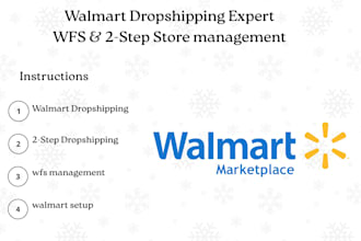 setup and manage walmart dropshipping, wfs and 2 step wholesale store