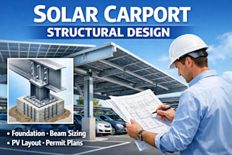solar carport structural design foundation pv layout plans
