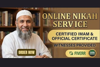 be your certified nikah khawan for online islamic marriage, provide certificate