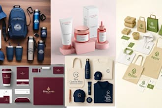 create product label design and 3d mockups for shopify and amazon