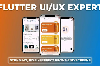design and code amazing flutter front end screens