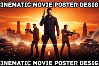 cinematic movie poster film poster event poster design or flyer poster for film