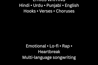 write aesthetic captions, bios and multi language lyrics for your content