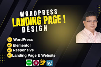 create a modern responsive landing page using wordpress elementor