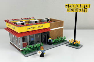 design custom bricklink studio lego model,car,bike,house,minifigure with manual