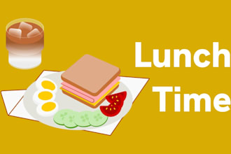 create minimalist food and drink illustrations