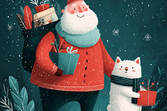 design christmas themed illustration