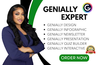 create genially course presentation, instructional designs and tests