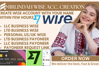 setup llc, ltd both business and personal wise account on any name