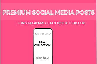 design custom social media post for instagram facebook tiktok
