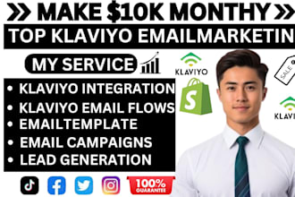 be klaviyo expert, shopify email marketing, klaviyo flows for shopify promotion