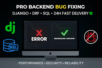 fix backend bugs in django, django rest framework and sql