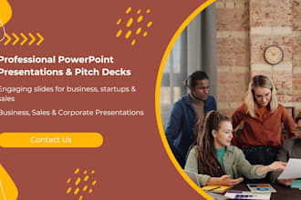design powerpoint presentations, pitch decks, online course slides