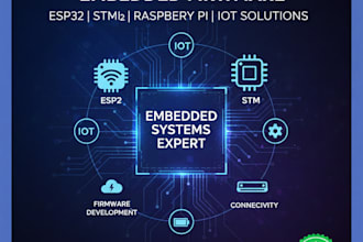 develop professional esp32, stm32 firmware and iot solutions