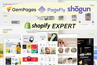 setup landing page on shopify with pagefly replo gempage zipify or shogun