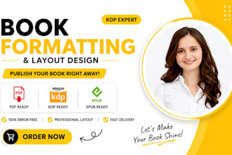 do book formatting and layout design for print and kindle