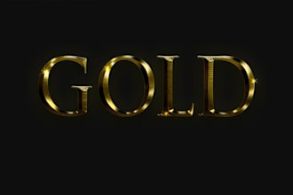create 3d gold logo design or business design