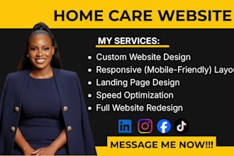home care website, senior care, healthcare, pharmarcy leads nursing landing page