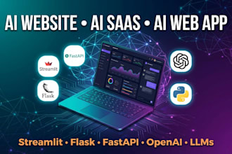 develop ai website ai saas ai web app with streamlit flask fastapi llms openai