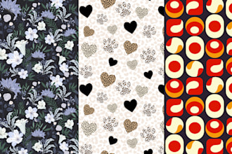 design seamless textile and vector patterns for fabric and fashion