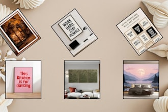 design wall art, poster design and printable wall art, murals, canvas for etsy