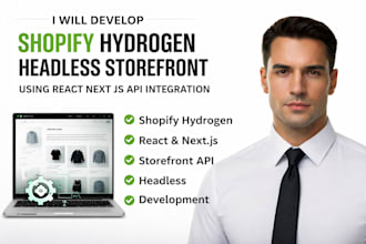 develop shopify hydrogen headless storefront using react next js api integration
