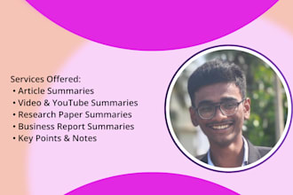 summarize articles, notes, videos or web content