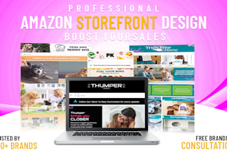 design eye catching amazon store and storefront