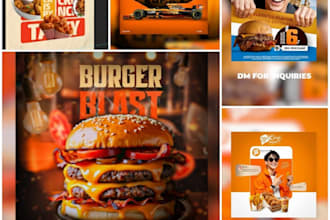 attractive food advertisement poster design for restaurants and cafes