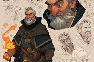 do a character design and turnaround reference sheet for you
