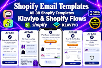 design custom, responsive shopify email templates and shopify email automations