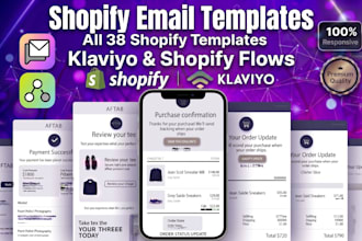 design custom, responsive shopify email templates and shopify email automations