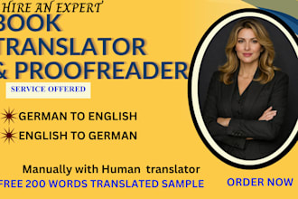 manually translate and do spanish french german book editing