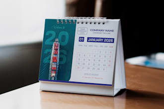 design your desk calendar, wall calendar, or diary