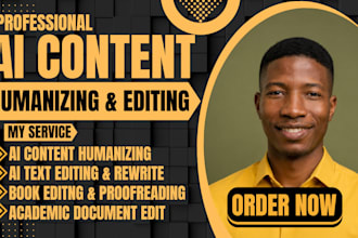humanize and edit ai content, book editing and proofreading