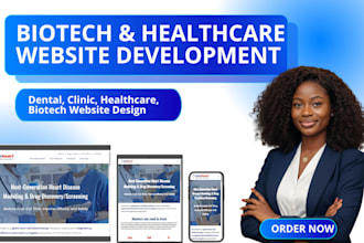 build medical biomedicine healthcare clinic biotech website design development