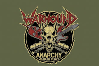 design a punk thrash crossover logo