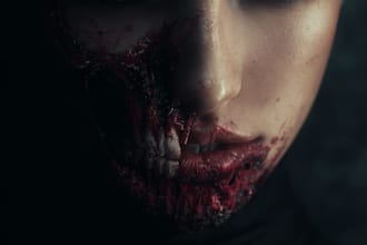paint realistic horror, dark art for you no ai