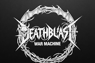 design hand draw a classic 80s thrash logo